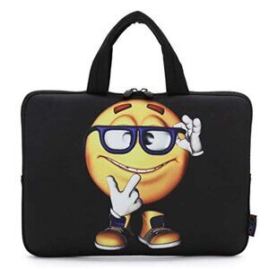 iColor Laptop Neoprene Handle Bag Computer Tablet Protect Case School Emoji Face